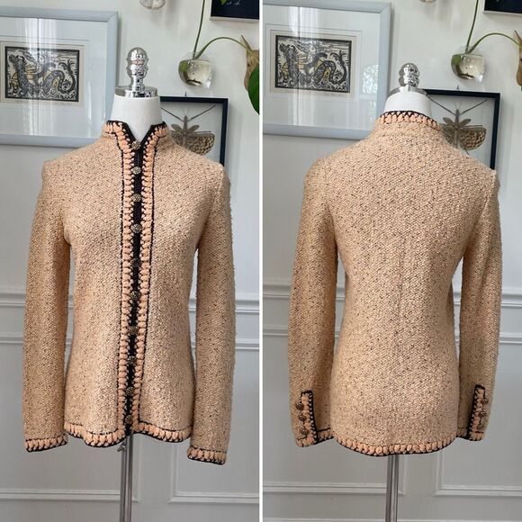 Vintage 70s St John for Saks Fifth Avenue Boucle Tweed XS 2 4 - Picture 1 of 9